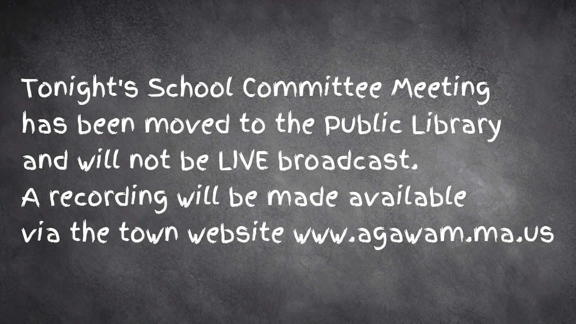 Thumbnail image for school committee meeting moved