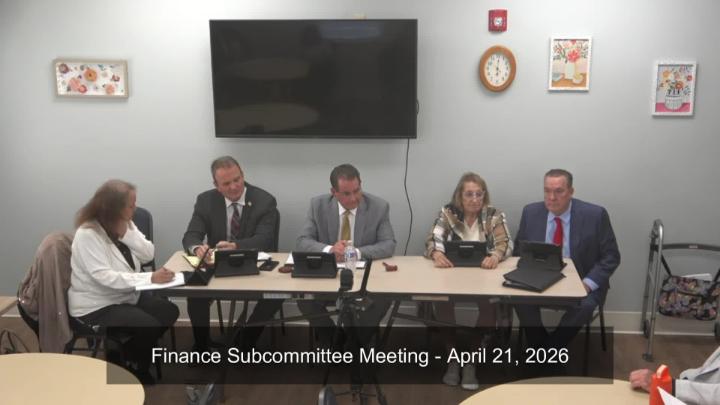 Thumbnail image for Finance Subcommittee Meeting - April 21, 2026