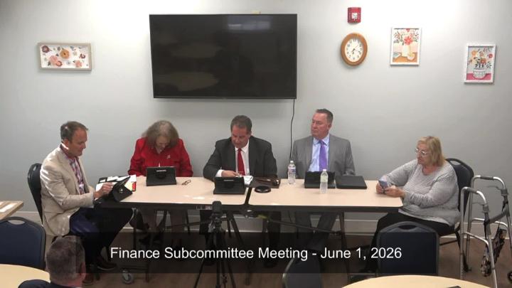 Thumbnail image for Finance Subcommittee Meeting - June 1, 2026
